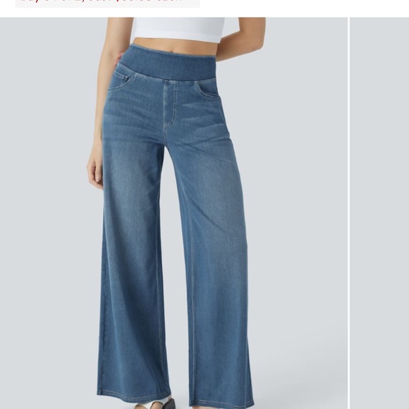 Halara Blue flex Denim Jeans regular medium 8/10 - Picture 2 of 5